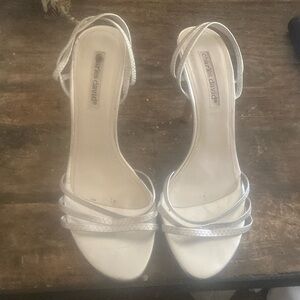 Charles David Silver Strappy Women's Heels